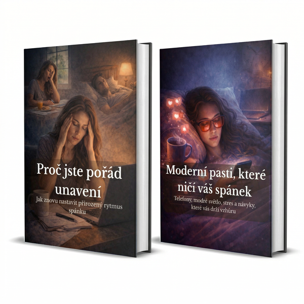 SADA 2 KNIH - PROČ JSTE POŘÁD UNAVENÍ + MODERNÍ PASTI, KTERÉ NIČÍ VÁŠ SPÁNEK